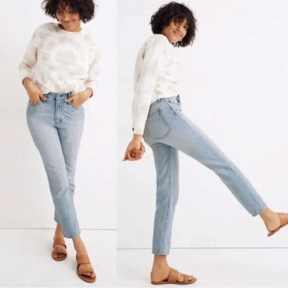 Madewell Denim - Madewell 5 Pocket The Curvy Perfect Vintage Light Wash High Rise Jeans Size 26